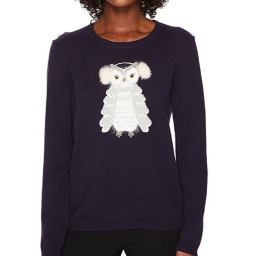 Kate Spade, owl sweater, size S, nwot
